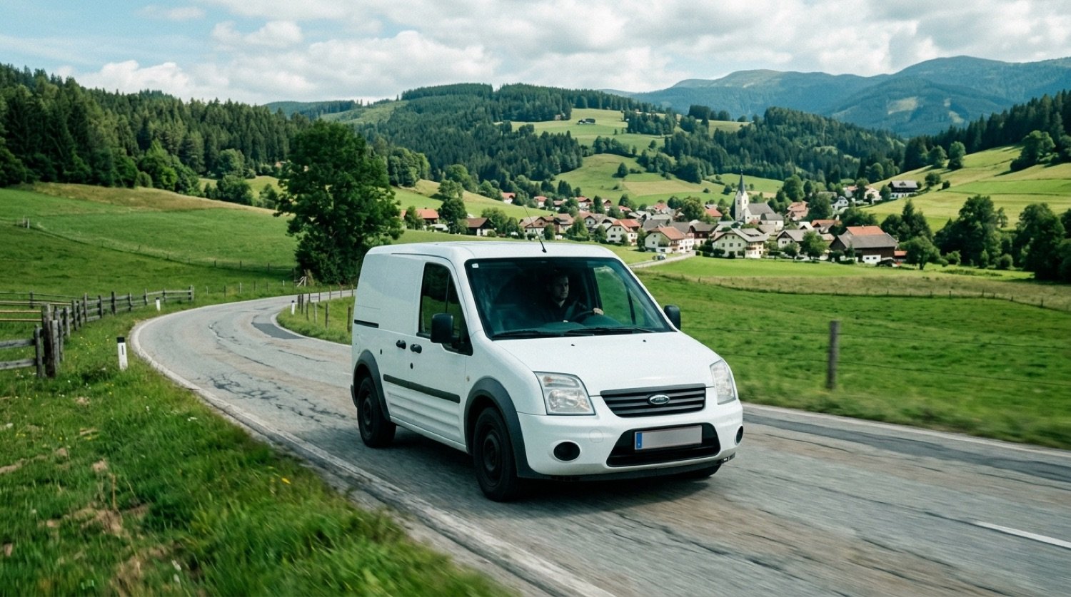 Servicefahrzeug von WOHLFAHRT unterwegs in Mittelkärnten